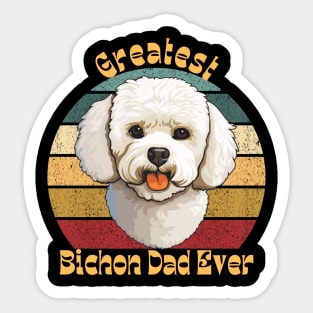 Greatest Bichon Dad Sticker